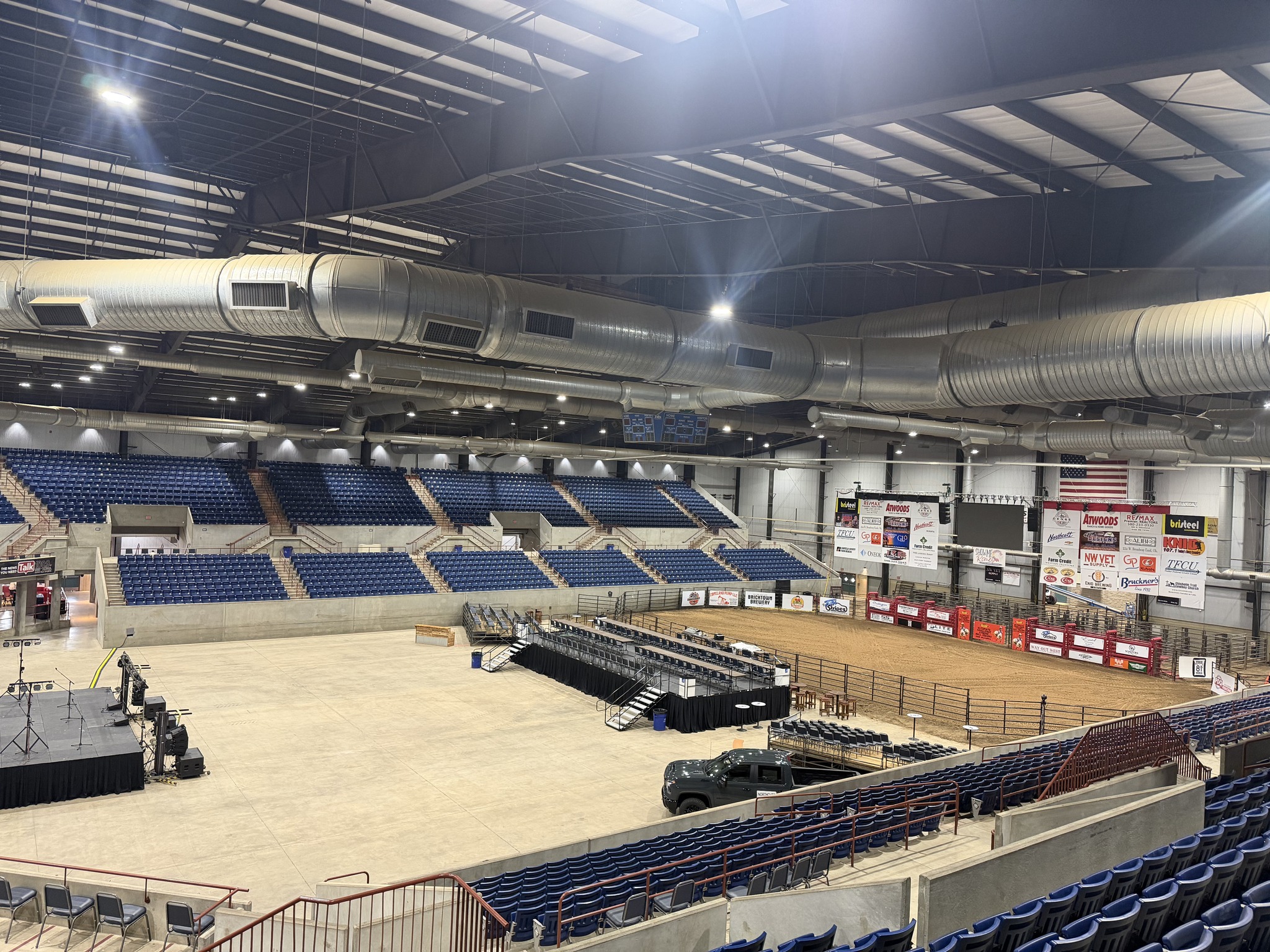 Exterior view of the Chisholm Trail Expo Center in Enid, Oklahoma