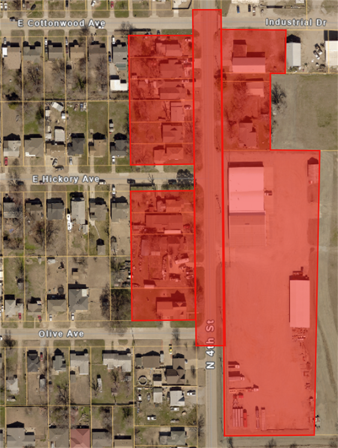 Map-for-Water-Outage-on-North-4th-Street.png