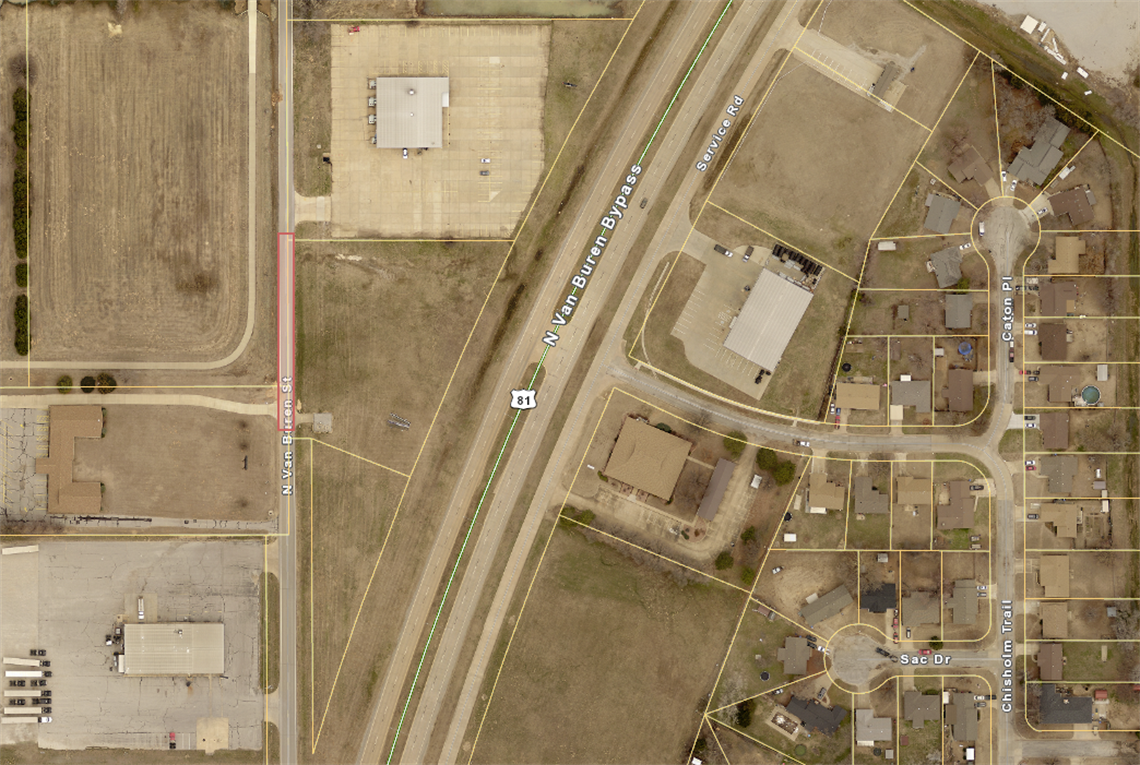 Map-for-Road-Closure-on-North-Van-Buren-Access-Road-for-Concrete-Repair.png