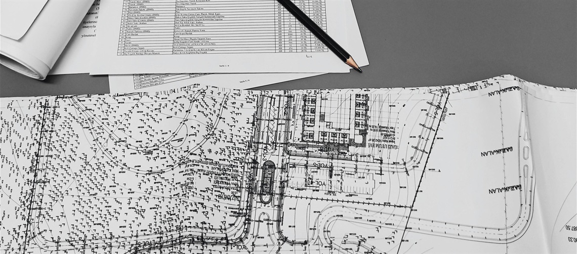 photo of technical drawings